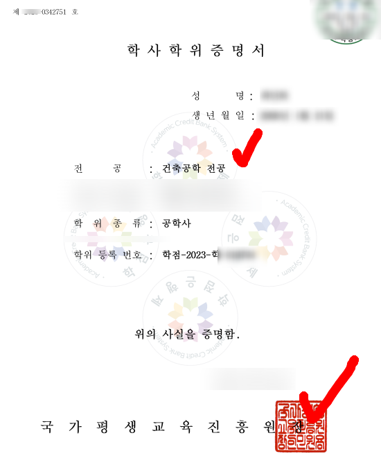 전문대 건축학과 학사학위
