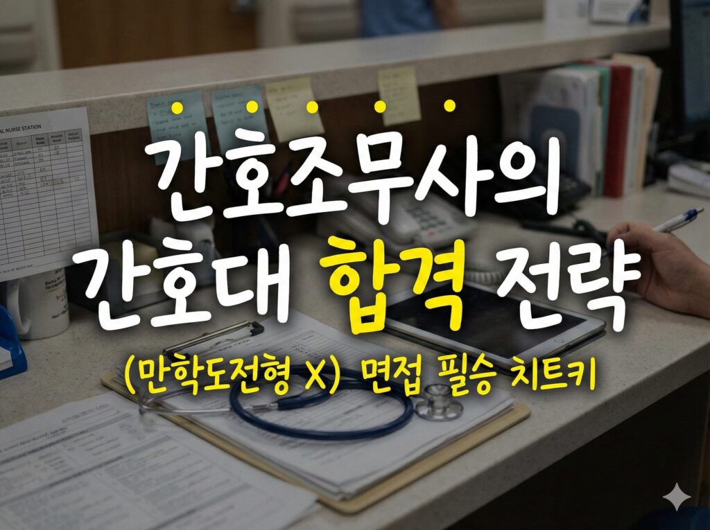 간호조무사 간호학과 대졸자전형에 도전하다 (만학도전형 아님)