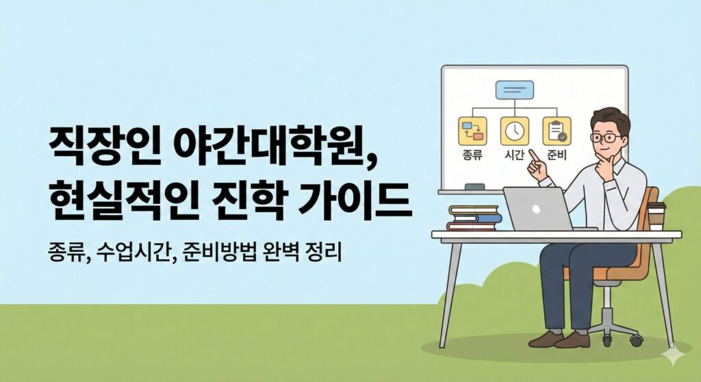 직장인 야간대학원 준비하기 3가지 : 종류 수업시간 입학 준비방법 - 학점은행제 전문 상담센터