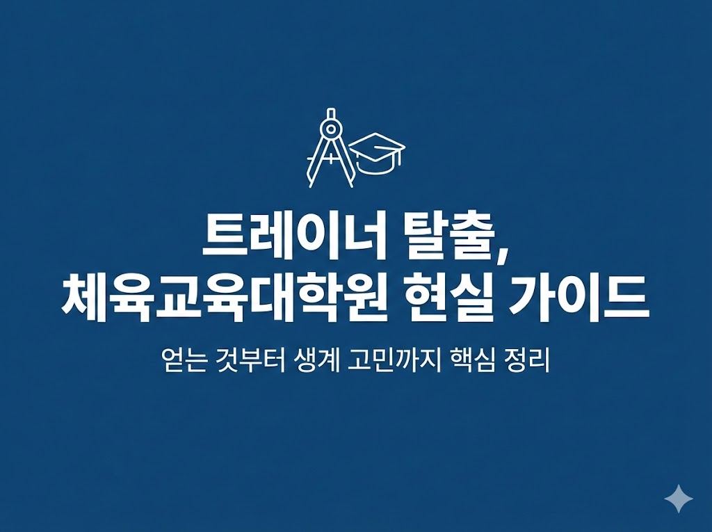 체육교육대학원 가는 이유