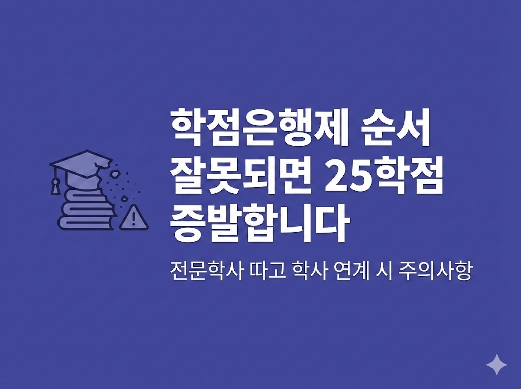 학점은행제 전문학사 따고 학사학위 연계