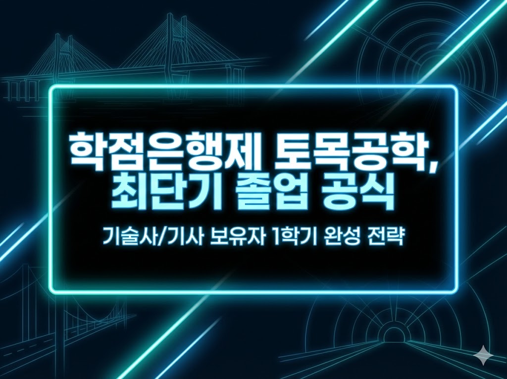 학점은행제 토목공학과 학사학위 15주 만에 — 기사/기술사 보유자 주목