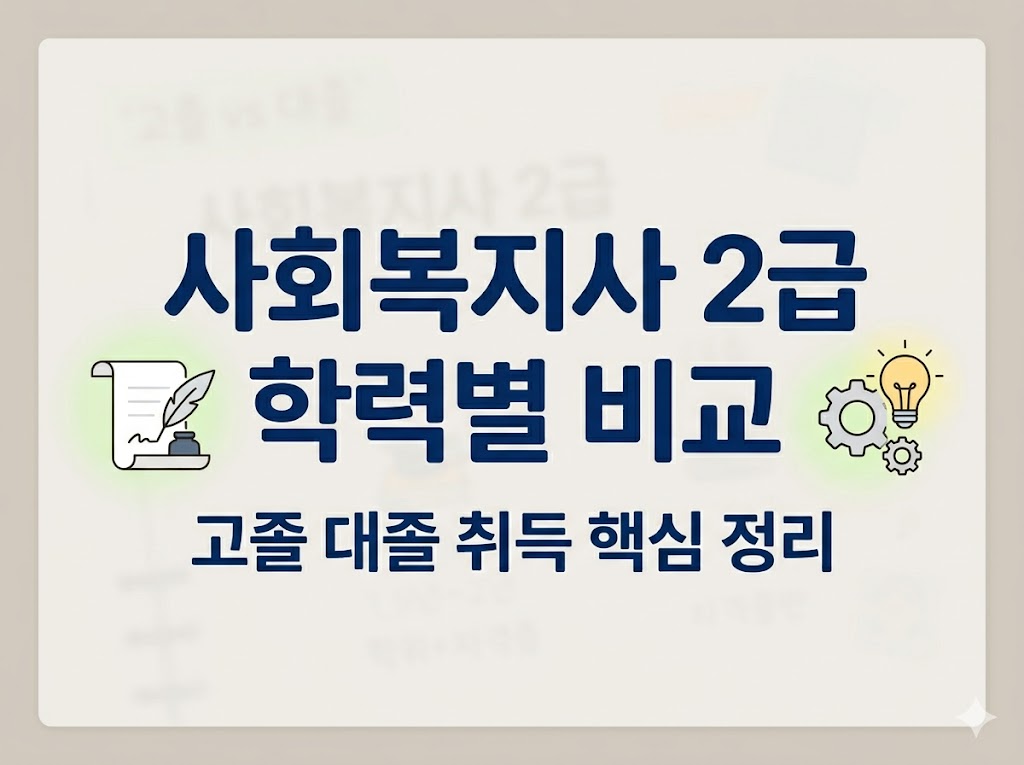 사회복지사2급 고졸