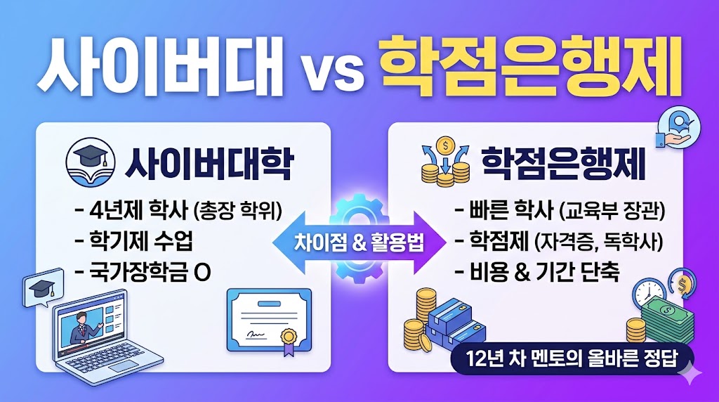 사이버대학 학점은행제 차이