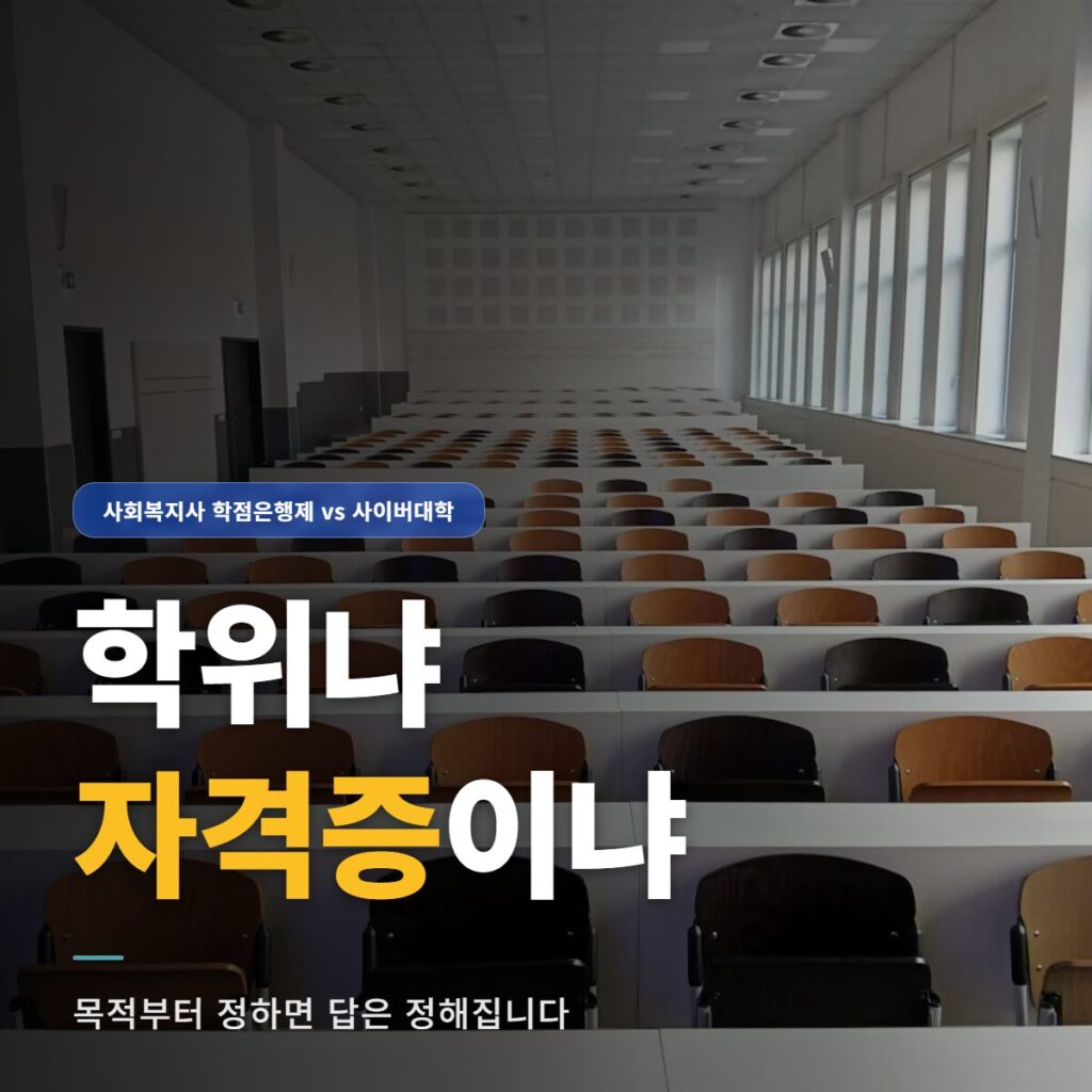 사회복지사 학점은행제 사이버대학