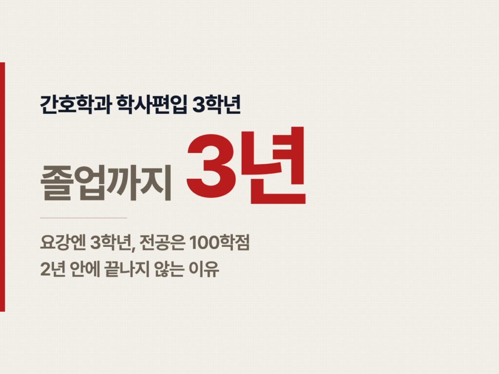 간호학과 학사편입 3학년