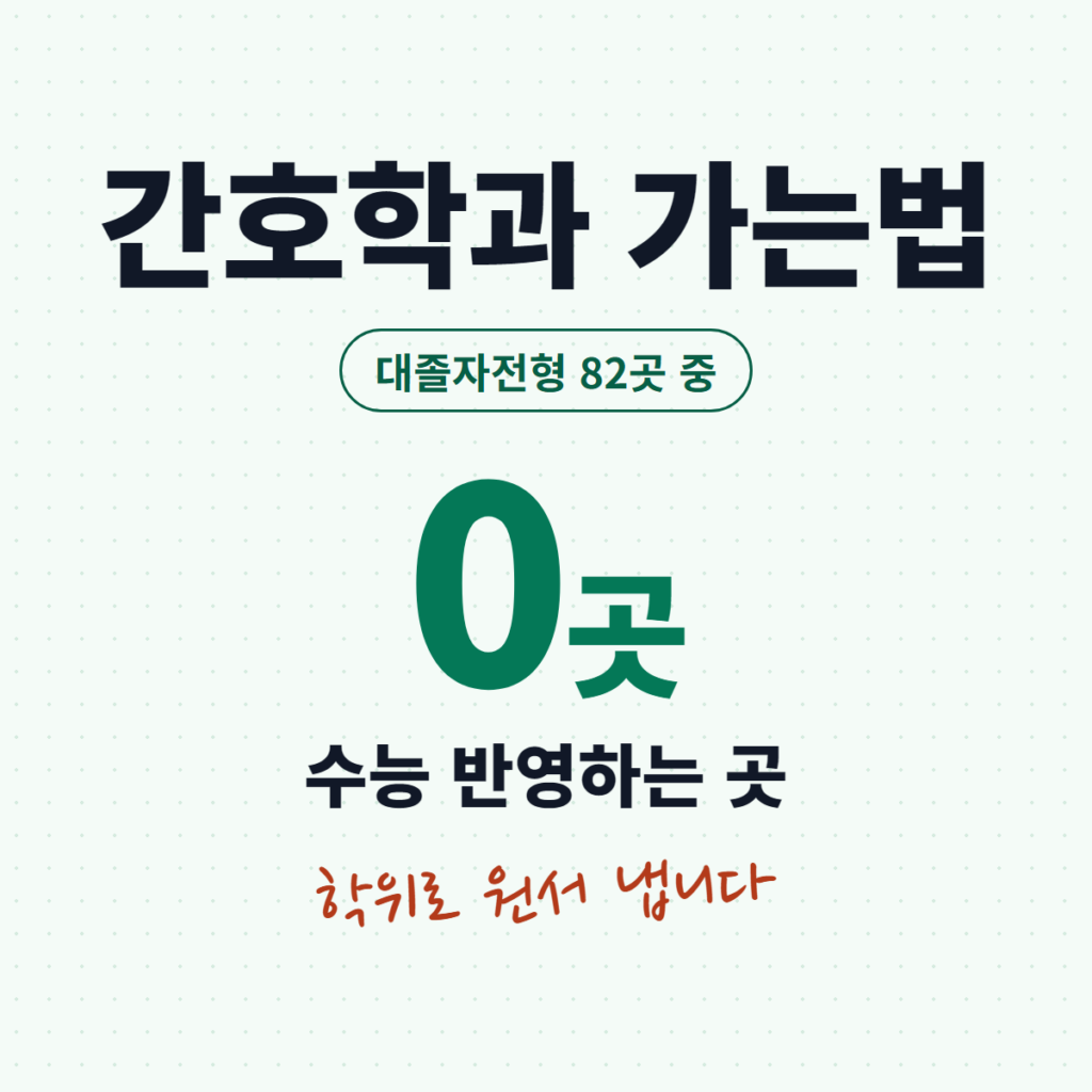간호학과 가는법