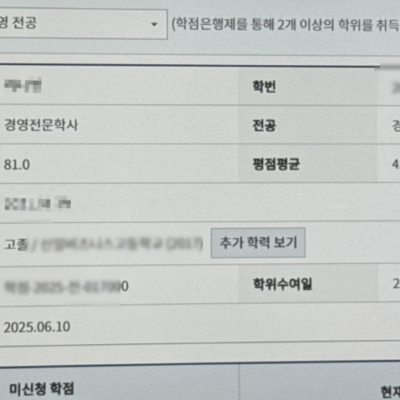 20대 후반 직장 다니며 서일대 간호학과 대졸자전형 합격