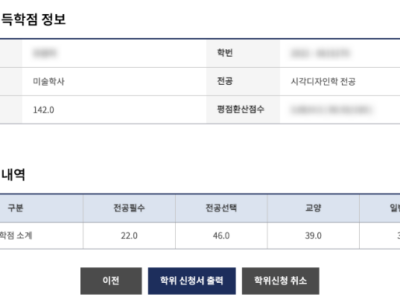 시각디자인학사학위 취득!